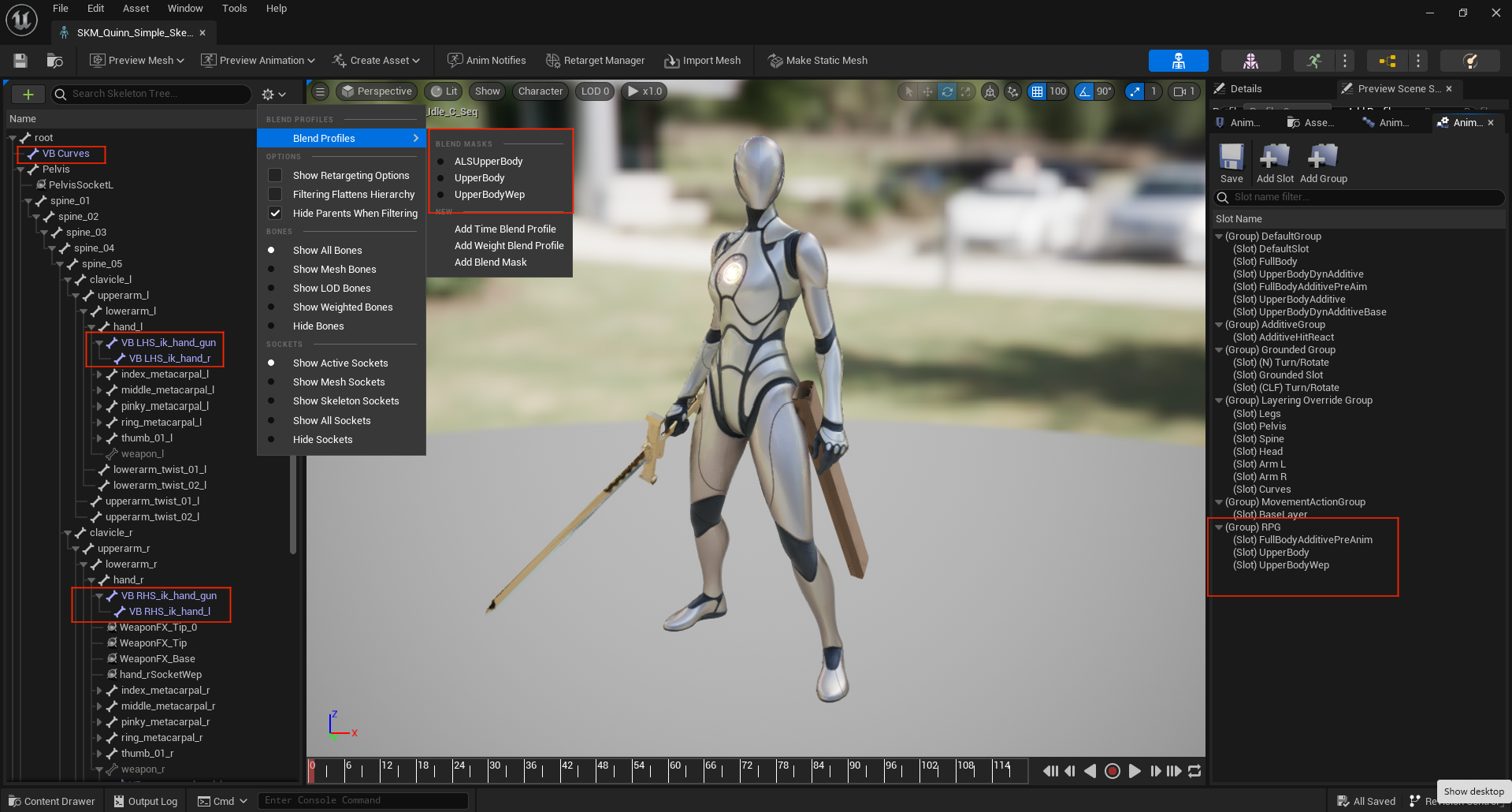 SwCombat character skeleton